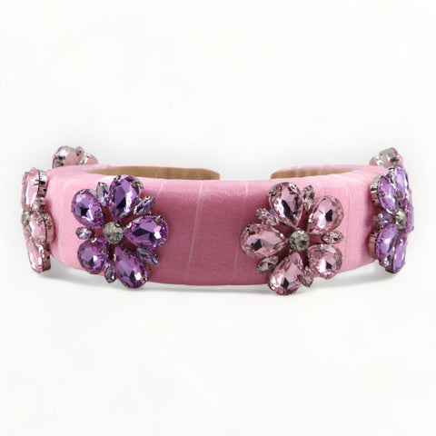 Best pink and lilac diamante flower headband