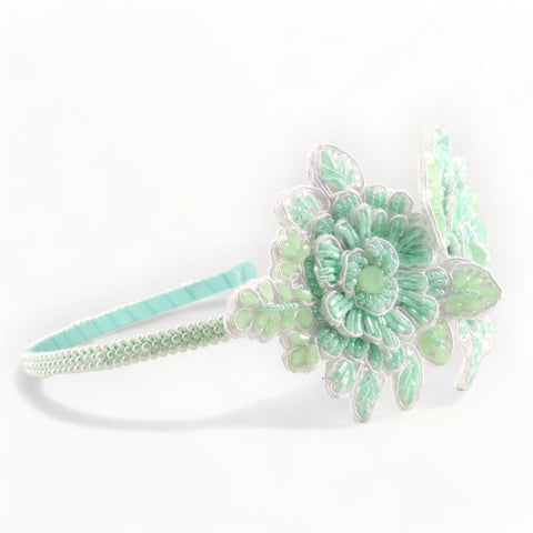 Best mint green flower headbands for children