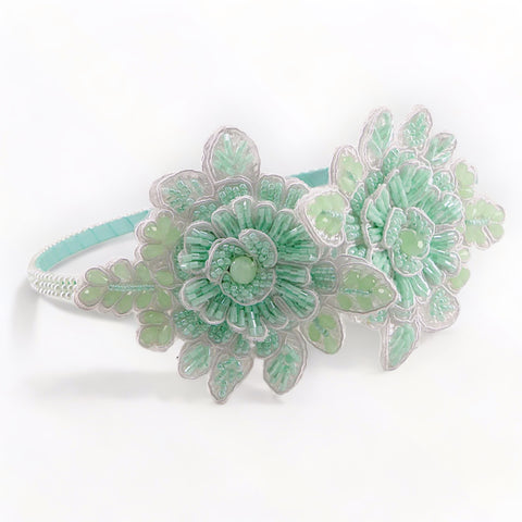 Luxury Designer Childrens Hair Accessories in Mint by Sienna Likes to Party
