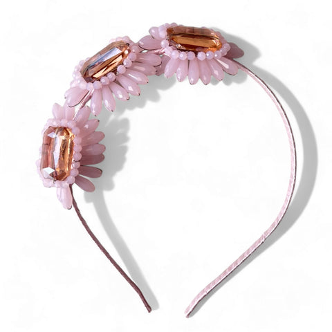 The Belladona girls pink crystal headband