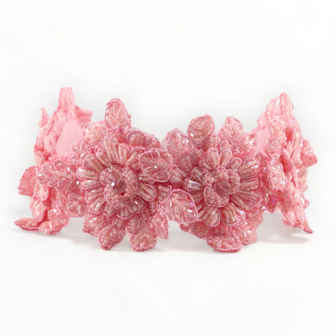 Girls Hand created flower crown for children - Pink