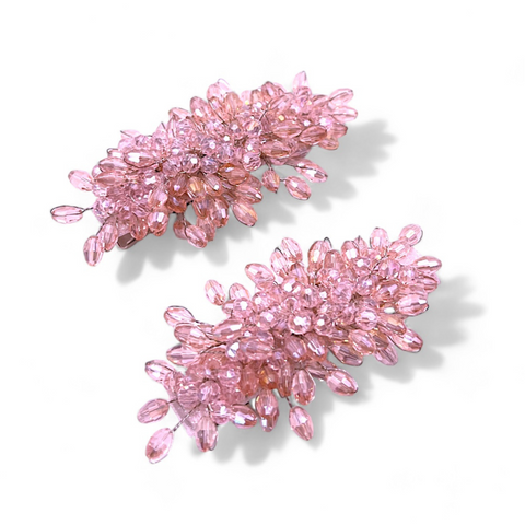 The Lizzie Girls Pink Crystal Clip Set