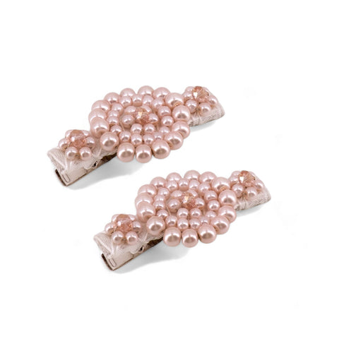 The Bluebell Girls Pink Pearl Clip Set