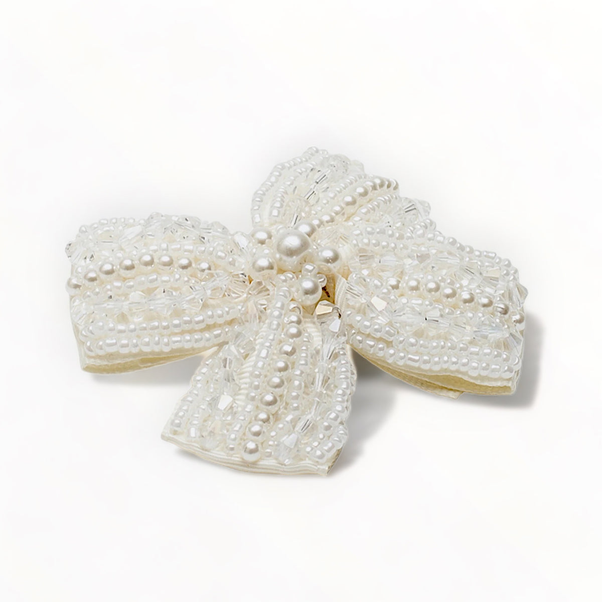 Gorgeous white hair bow with pearls - NWOT Amazon.com : Elegant Pearl Bow Hair Clip - White Barrette  main image 2