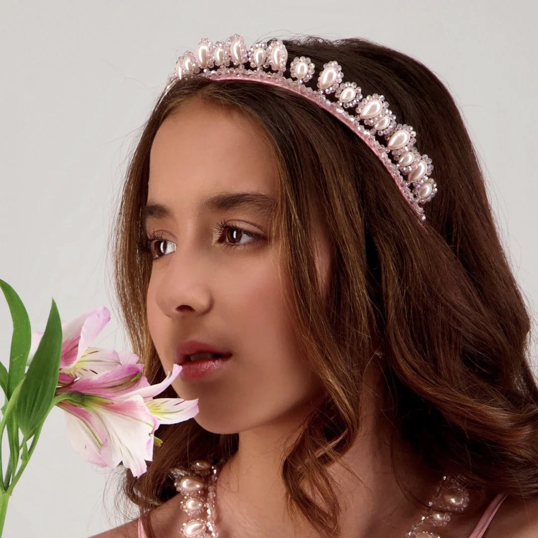 Buy Designer bridal tiara  Carita Girls White Crown – Sienna Likes To  Party - Shop