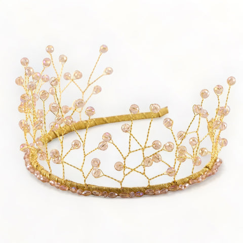 Golden mini princess tiara - handmade