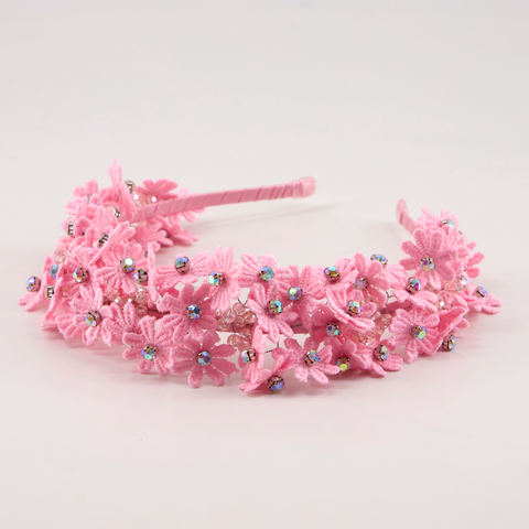 Best fashion hair accessories for children in pink - girls flower crown