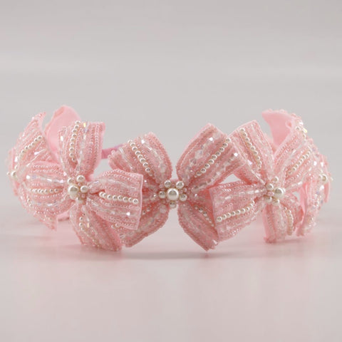 Buy Designer Pink Bow Headband | Sienna Likes to Party - Kids Fashion Accessories