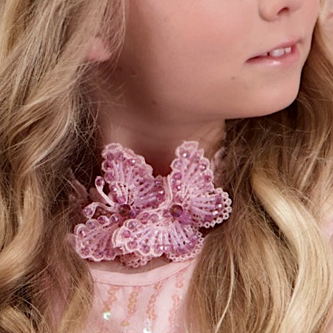 Designer Girls Butterfly necklace in pink handmade by Sienna Likes to Party