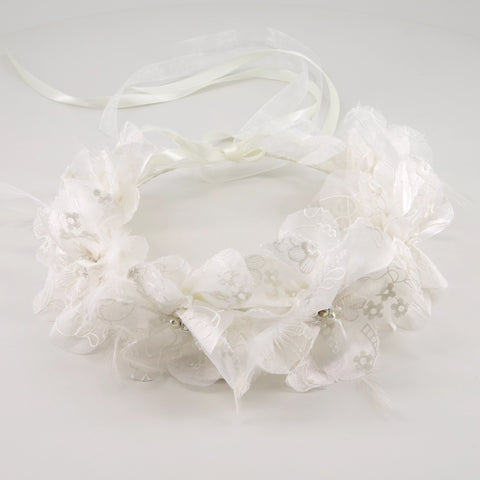 Luxury flower crowns for weddings and communions side