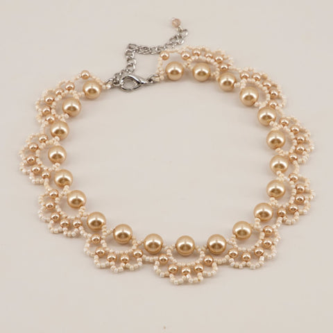 The Designer Charise Lace Pearl Necklace.