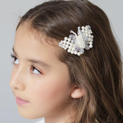 The Lady Annabella Pearl Butterfly Hair Clip.