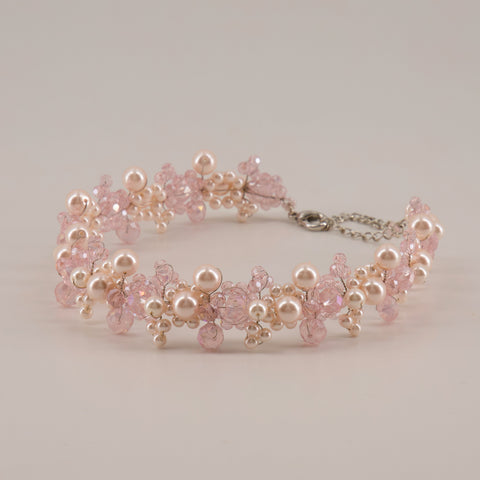 The Pink Only In Name Pearl & Crystal Designer Necklace.