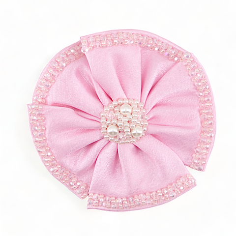 The Saffron Girls Luxury Pink Flower Clip