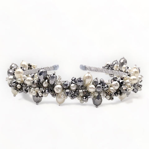Luxury Hair Accessories in silver and pearl by Sienna Likes to Party