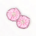 Girls pink handmade clip sets