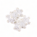 Toddler Girls White flower clip set