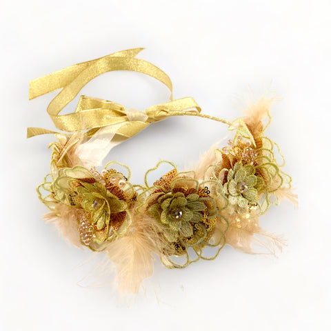 Luxury Gold Flower Garland for Children