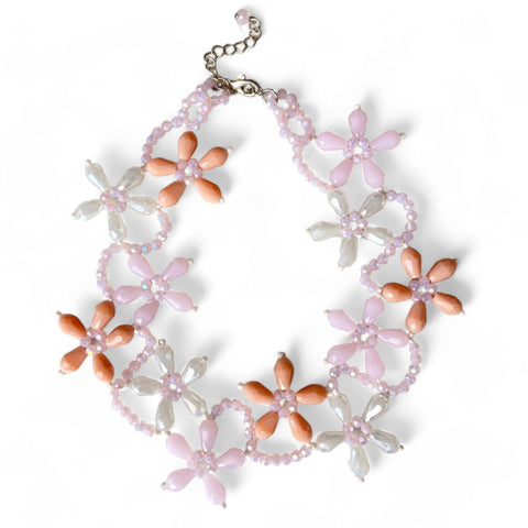 The Blossom Flower Girls Crystal Necklace