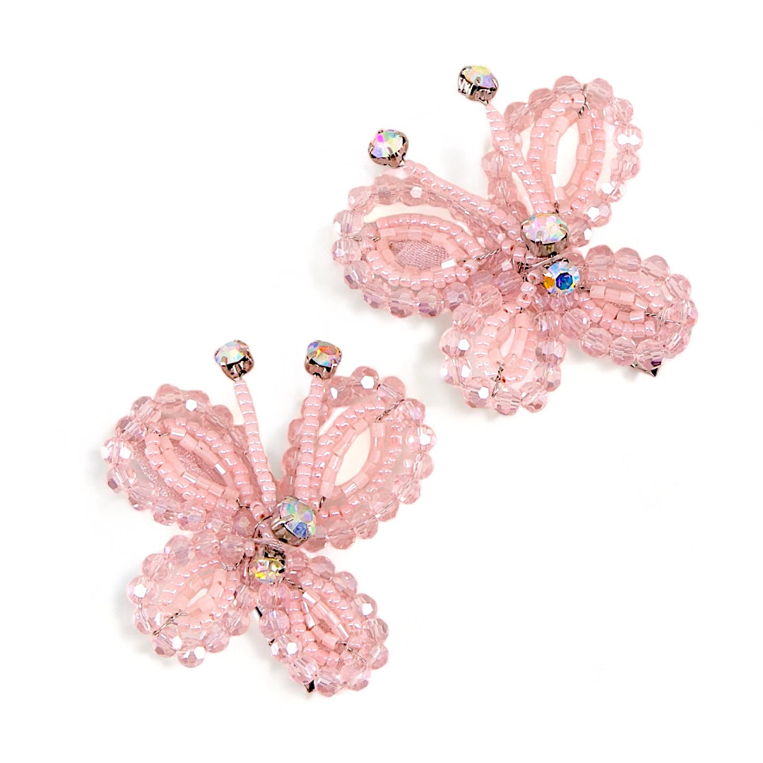 Best Pink Toddler Hair Accessories | Pink Crystal Butterfly Clip Set ...