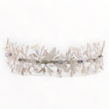 Designer Crystal White flower Crown