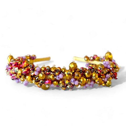 Handmade crystal headbands for girls' special occasions.  Buy gold and rainbow headbands for kids by Sienna Likes to Party