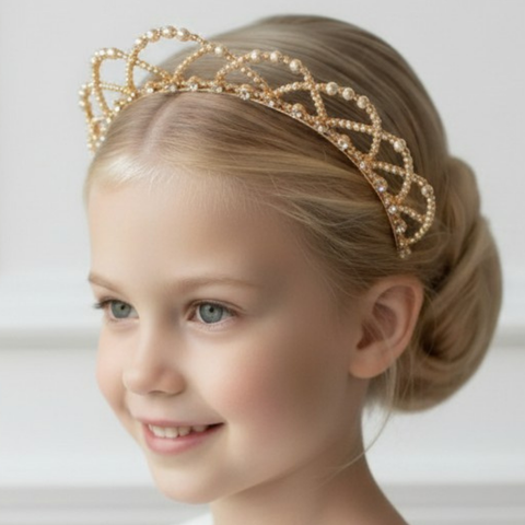 The Lailah Designer Pearl Tiara Headband