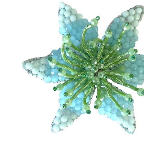 Designer childrens hair clips - mint green