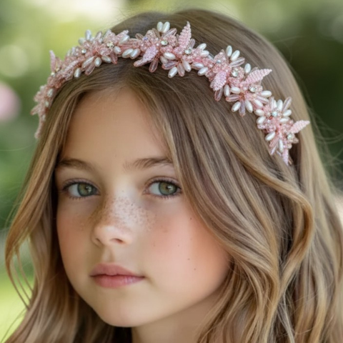 Best girls handmade luxury flower crown, perfect for bridal and childrens special occasions by Sienna Likes to Party