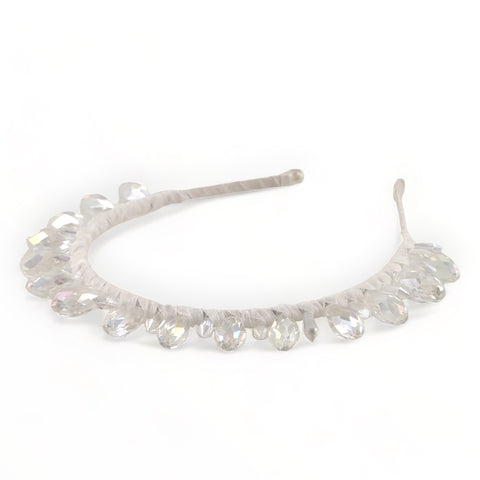 Girls Crystal White Tiara