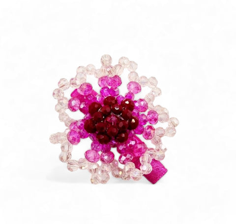 Girls designer pink crystal hair clip
