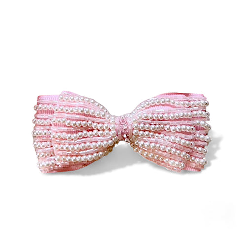 Luxury pink hair bows for girls
