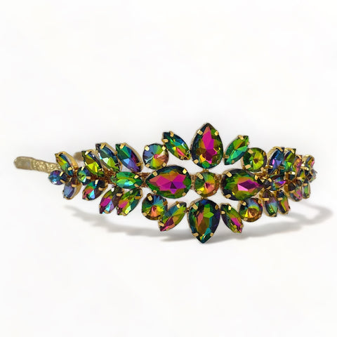 Girls Rainbow Diamante Tiara