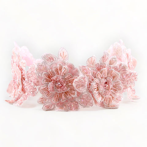 Designer kids' headband with sparkling crystals and floral details – The Hadrianiel