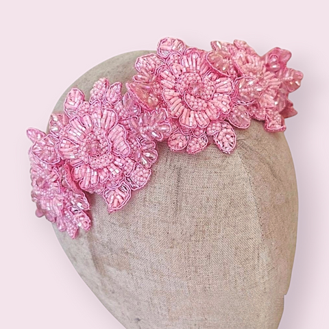 The most beautiful bespoke, handcrafted childs flower crown by Designer Kids Hair Accessories for Special Occasions, bridal and partywear by Sienna Likes to Party