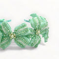 Girls Hair Bow Headbands - mint green