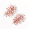 Girls crystal hair clips pink