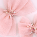 Luxury Girls Pink Hair Bow Clip 