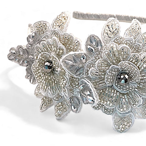 The Miss Sofia Girls Silver Headband