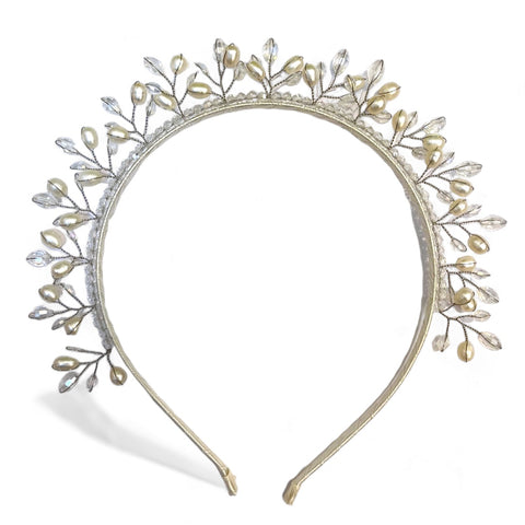 The Bryony Crystal & Pearl Girls Tiara