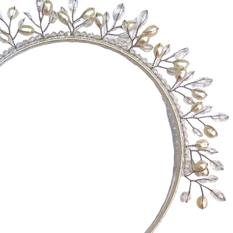 The Bryony Crystal & Pearl Girls Tiara