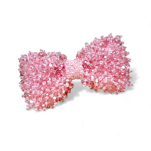 The Stargazer Designer Girls Pink Crystal Bow