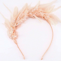 Girls Apricot Fascinator Headband