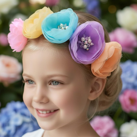 The Sweet Pea Flower Childrens Headband