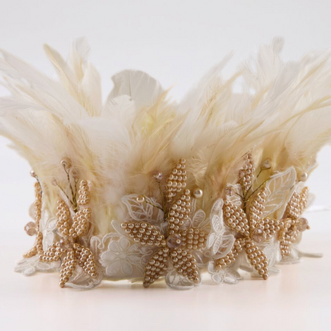 Designer Pearl Flower Girl Crown