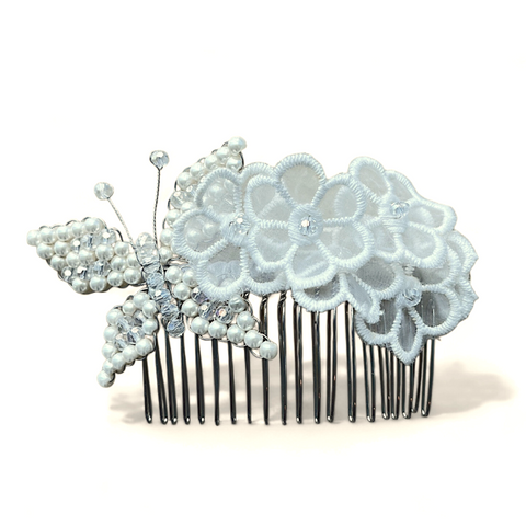 Designer Bridal Hair Combs - flower girl hair