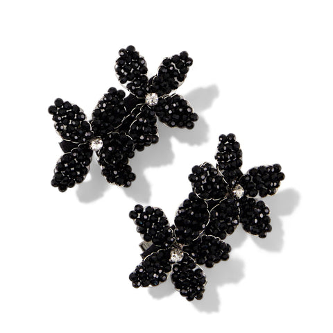 Designer Girls Clip Set - Black Crystal accessories