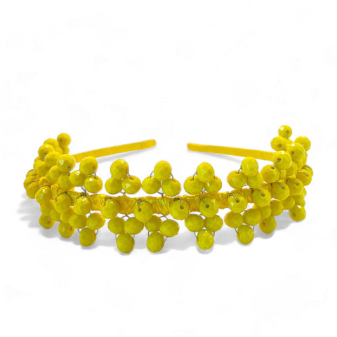 Designer little girls yellow headband