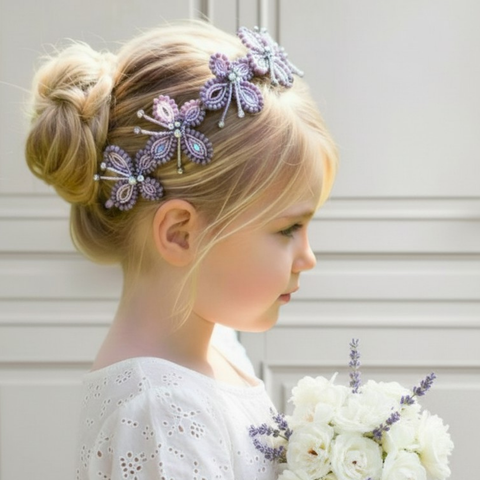 Bridesmaid or flower girl headband.  Handmade Lilac crystal headband purfect for lilac or lavendar themed weddings