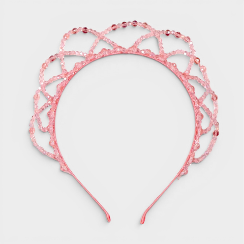 designer handmade kids pink crystal headband for special occasionwear by Sienna Likes to Party